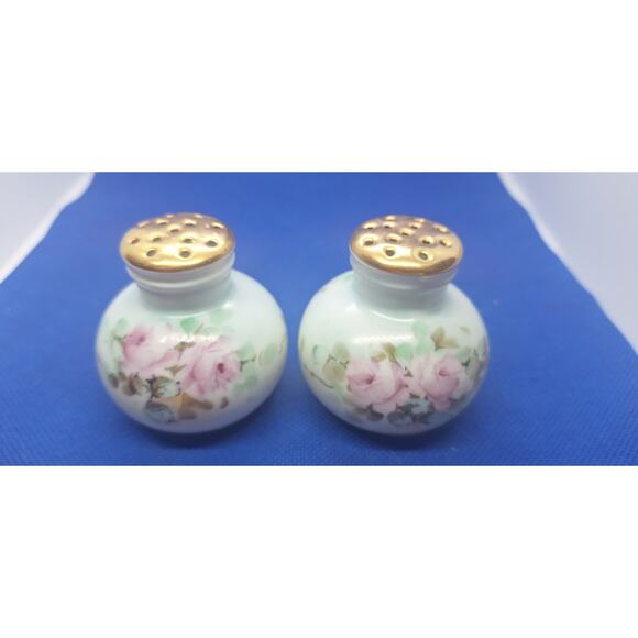 Bavarian & Nippon Hand Painted Porcelain Salt & Pepper Shakers- Vintage/Antique? - Picture 3 of 8